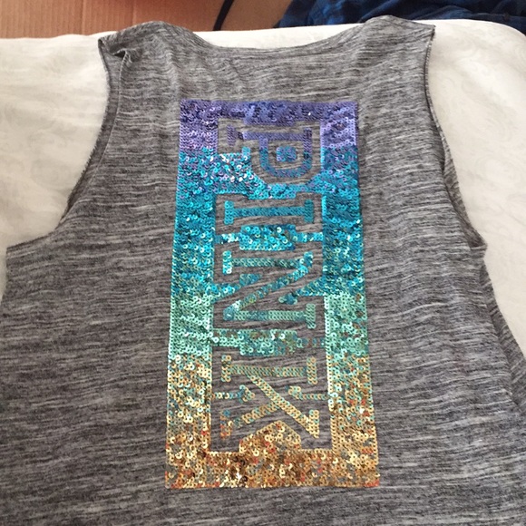PINK Victoria's Secret Tops - Pink sparkly tank top